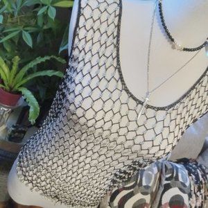 Eye Candy Beaded Crochet Crop Top